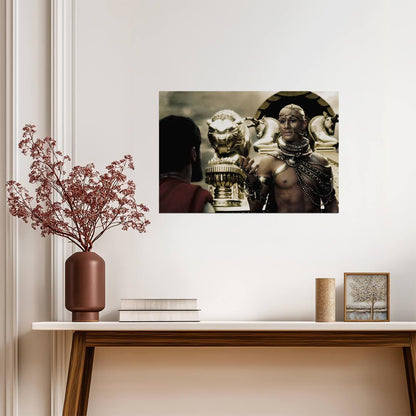 300 Xerxes Poster | Rodrigo Santoro on the Throne Movie Print - Movies & TV Poster