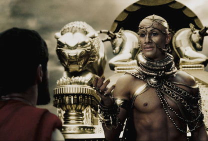 300 Xerxes Poster | Rodrigo Santoro on the Throne Movie Print - Movies & TV Poster