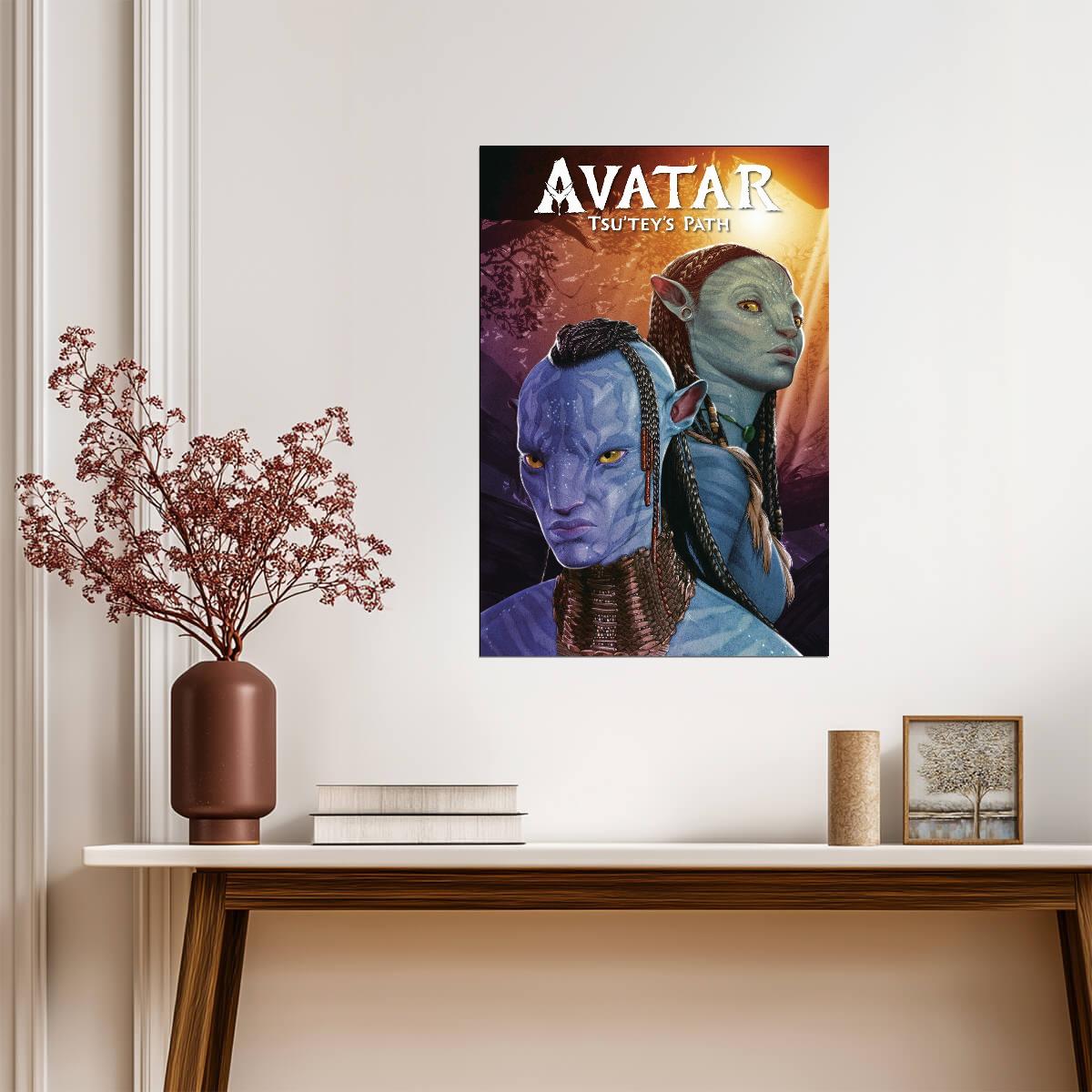 Avatar Tsu’tey’s Path Comic Poster | Na’vi Warrior Cover Art - Graphic & Art Poster