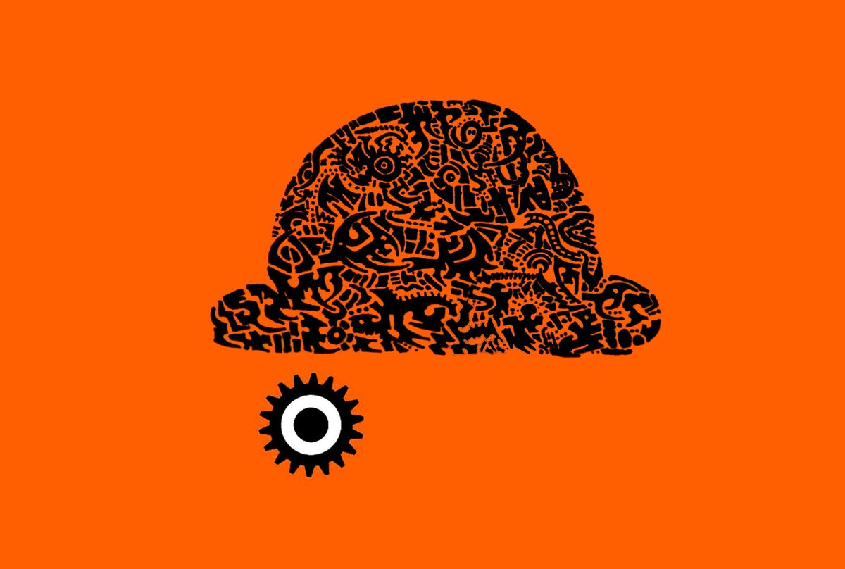 A Clockwork Orange Poster | Bowler Hat Pattern Graphic Print - Movies & TV Poster