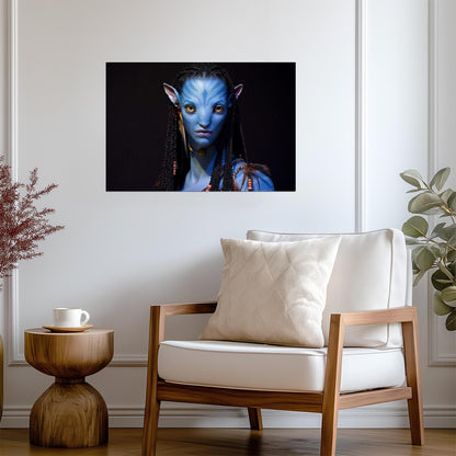 Avatar 2009 Movie Poster | Neytiri Portrait against Black - Movies & TV Poster