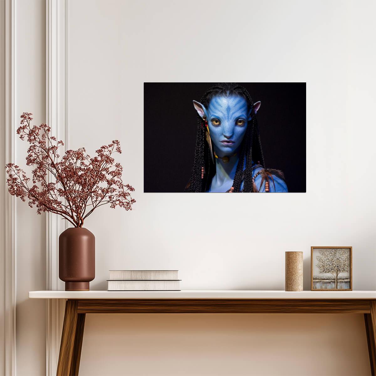 Avatar 2009 Movie Poster | Neytiri Portrait against Black - Movies & TV Poster