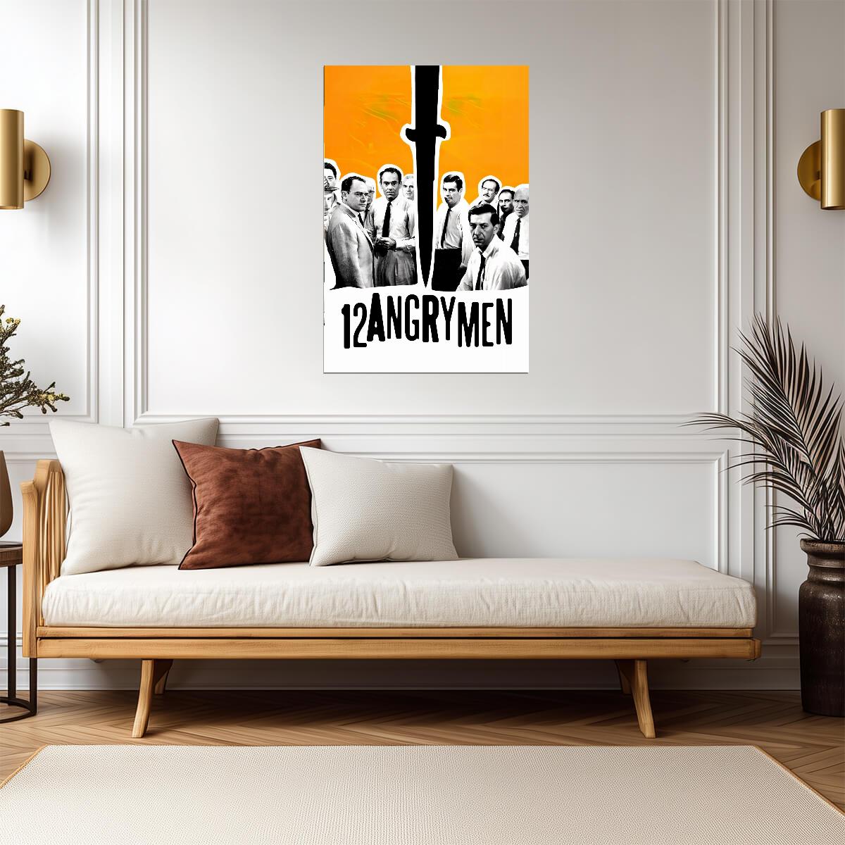 12 Angry Men Knife Poster | Jury Photo Collage Print - Movies & TV Poster