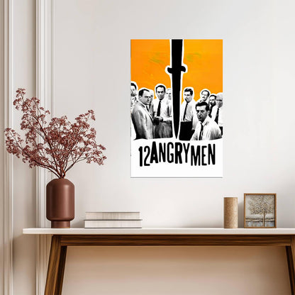 12 Angry Men Knife Poster | Jury Photo Collage Print - Movies & TV Poster