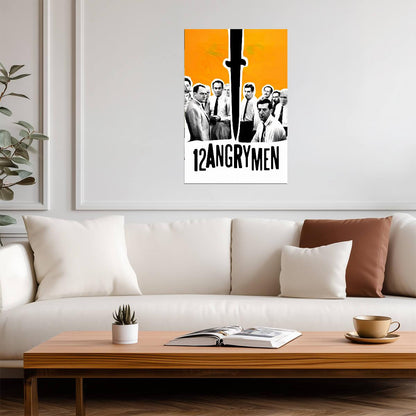 12 Angry Men Knife Poster | Jury Photo Collage Print - Movies & TV Poster