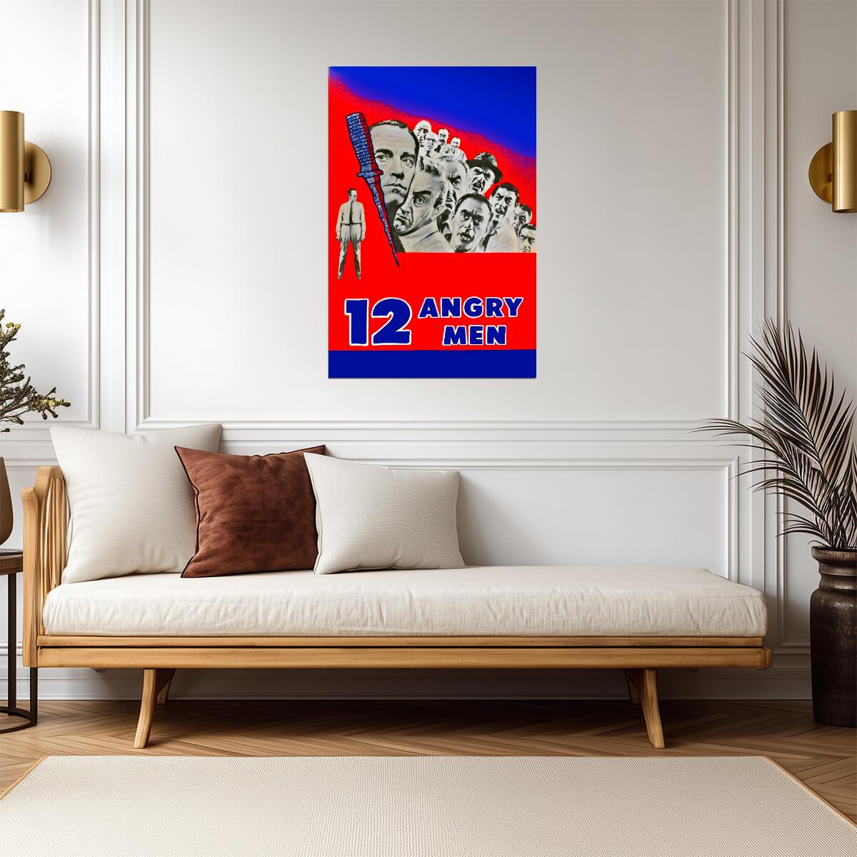 12 Angry Men Poster | Red and Blue Jury Illustration - Movies & TV Poster