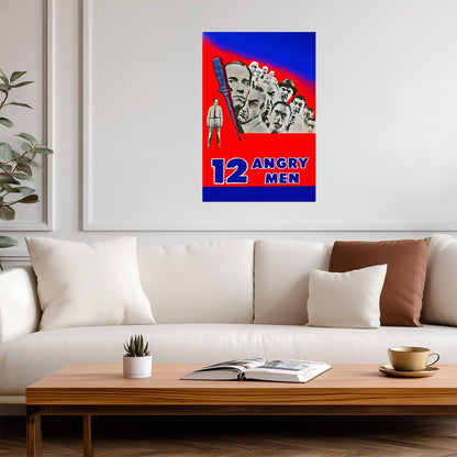 12 Angry Men Poster | Red and Blue Jury Illustration - Movies & TV Poster