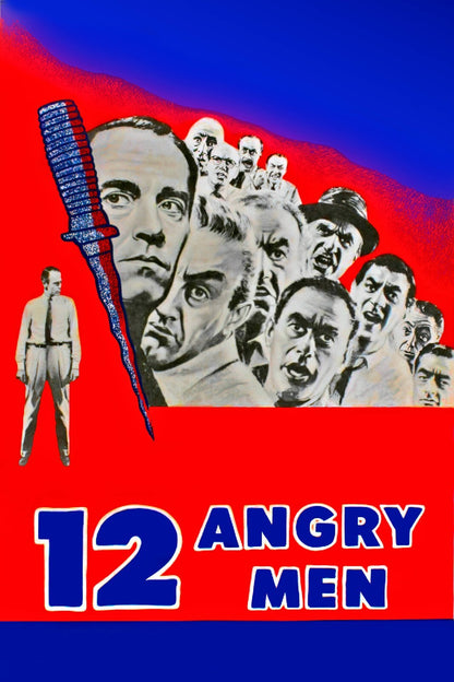 12 Angry Men Poster | Red and Blue Jury Illustration - Movies & TV Poster