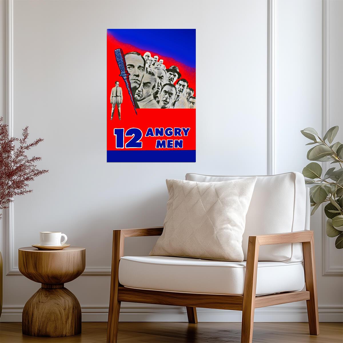 12 Angry Men Poster | Red and Blue Jury Illustration - Movies & TV Poster