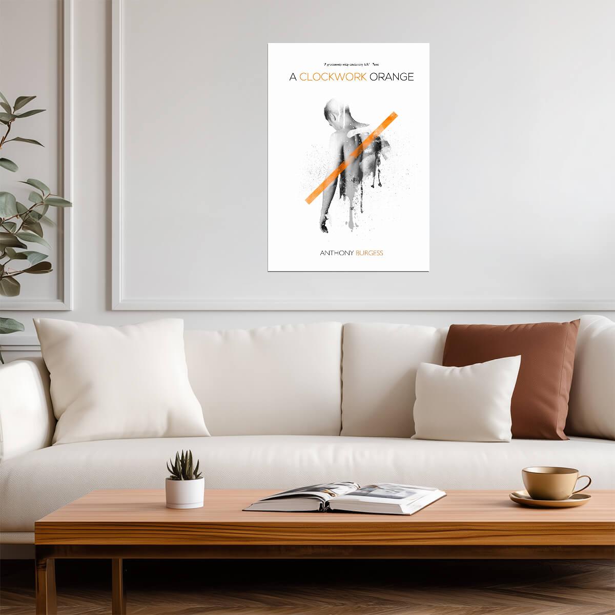 A Clockwork Orange Poster | Anthony Burgess Book Cover | Abstract Illustration - Type & Quotes Poster