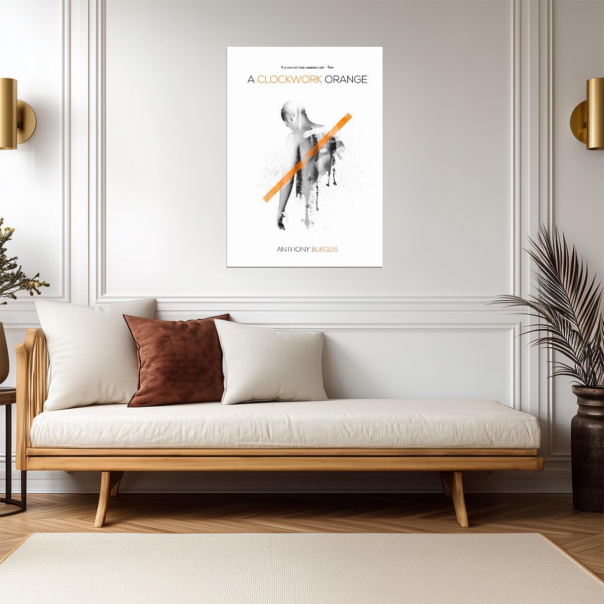 A Clockwork Orange Poster | Anthony Burgess Book Cover | Abstract Illustration - Type & Quotes Poster