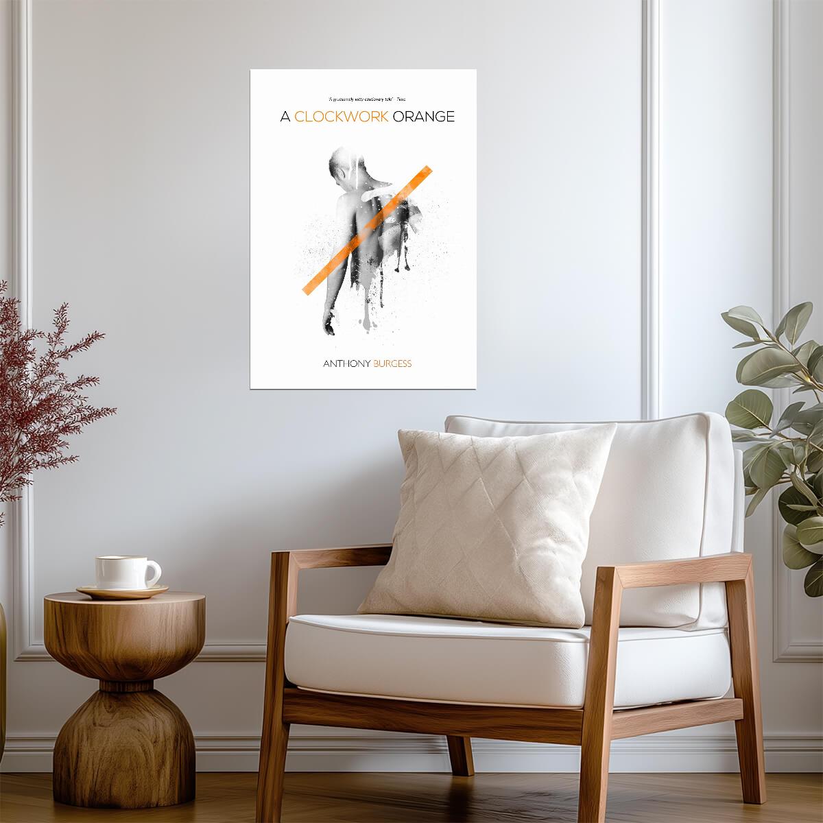 A Clockwork Orange Poster | Anthony Burgess Book Cover | Abstract Illustration - Type & Quotes Poster