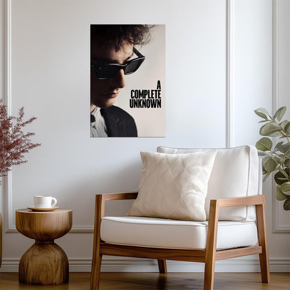 A Complete Unknown Poster | Timothee Chalamet as Bob Dylan | Close-Up Portrait - Movies & TV Poster