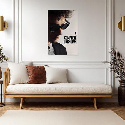 A Complete Unknown Poster | Timothee Chalamet as Bob Dylan | Close-Up Portrait - Movies & TV Poster