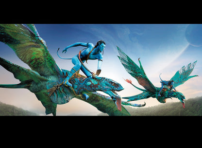 Avatar 2009 Movie Poster | Jake and Neytiri on Banshees - Movies & TV Poster