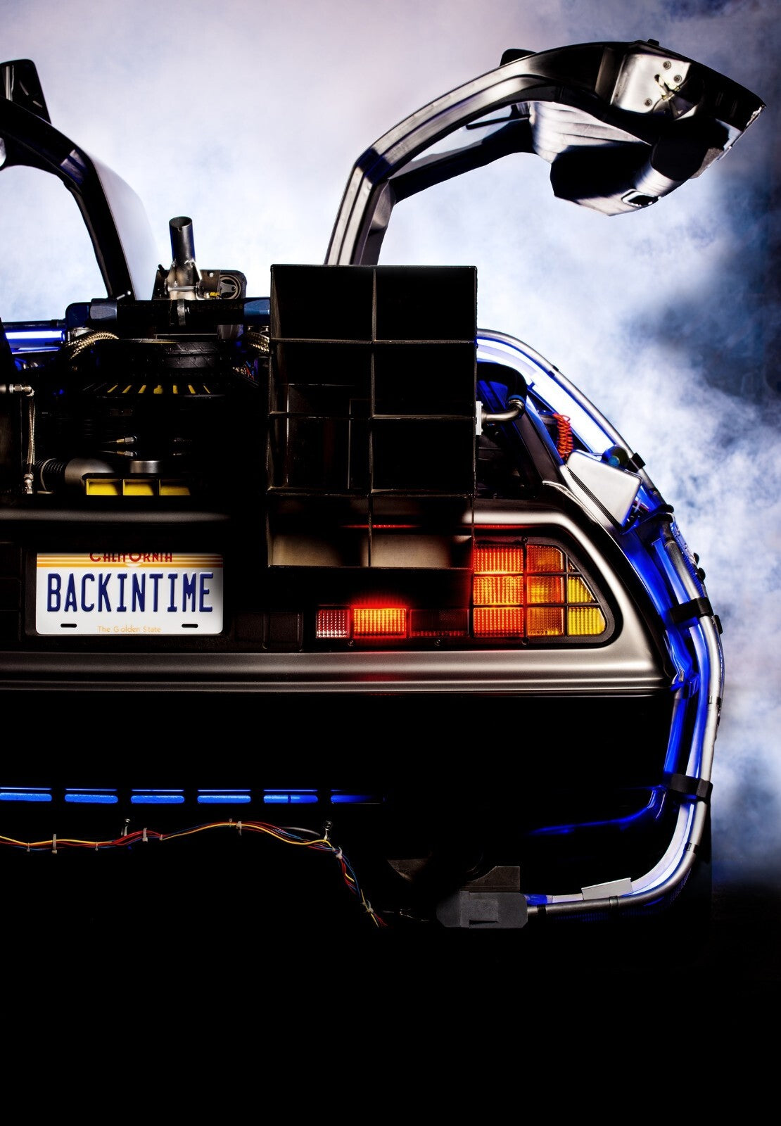 Back to the Future Movie Poster | DeLorean Time Machine Rear View - Movies & TV Poster