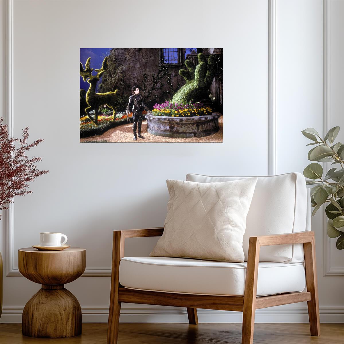 Edward Scissorhands Movie Poster | Edward Among Animal Topiary Sculptures - Movies & TV Poster