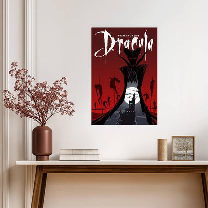 Bram Stoker's Dracula 1992 Movie Poster | Vampire Silhouette and Castle - Movies & TV Poster