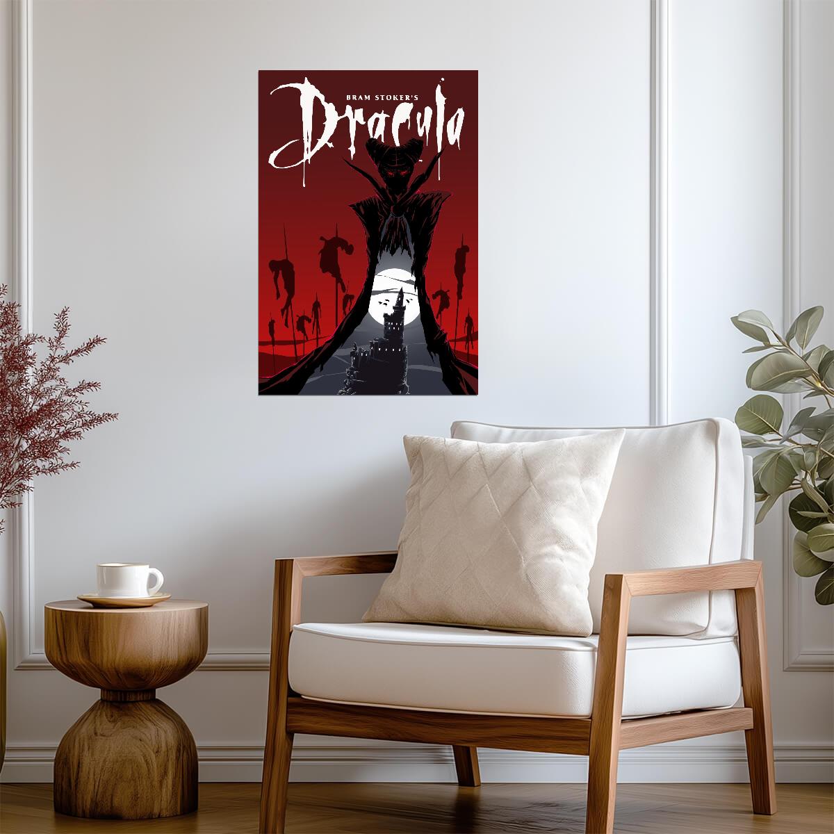 Bram Stoker's Dracula 1992 Movie Poster | Vampire Silhouette and Castle - Movies & TV Poster