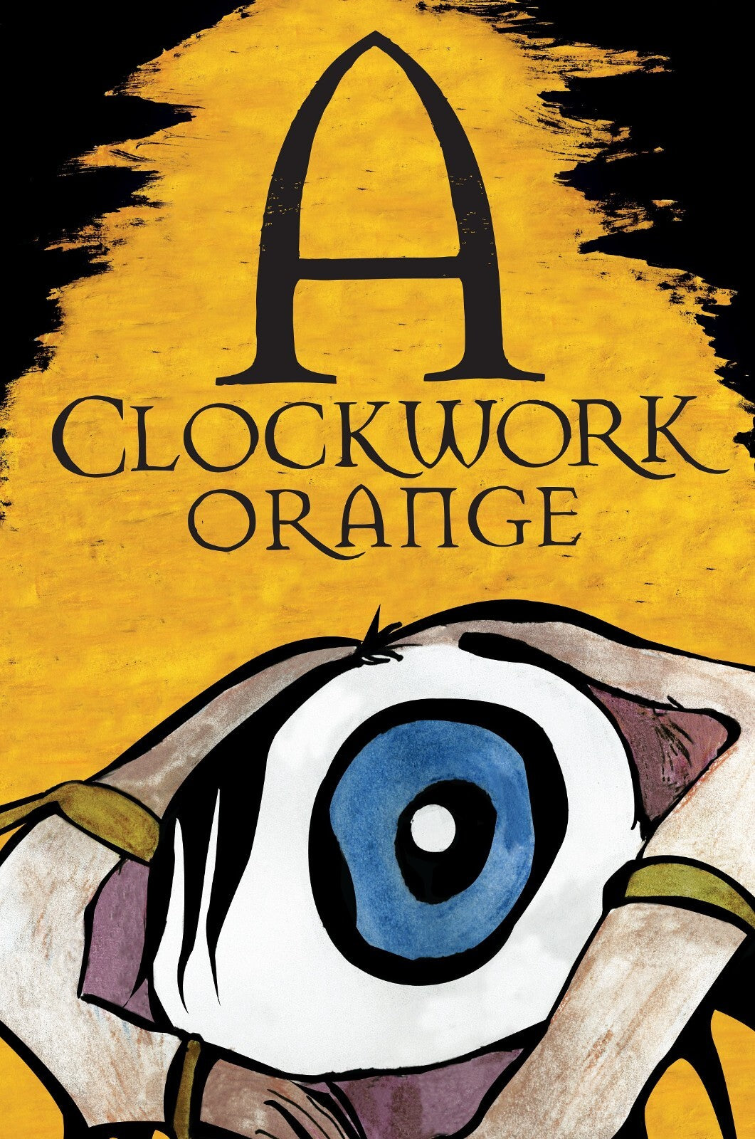 A Clockwork Orange Poster | Blue Eye and Yellow Movie Graphic - Movies & TV Poster