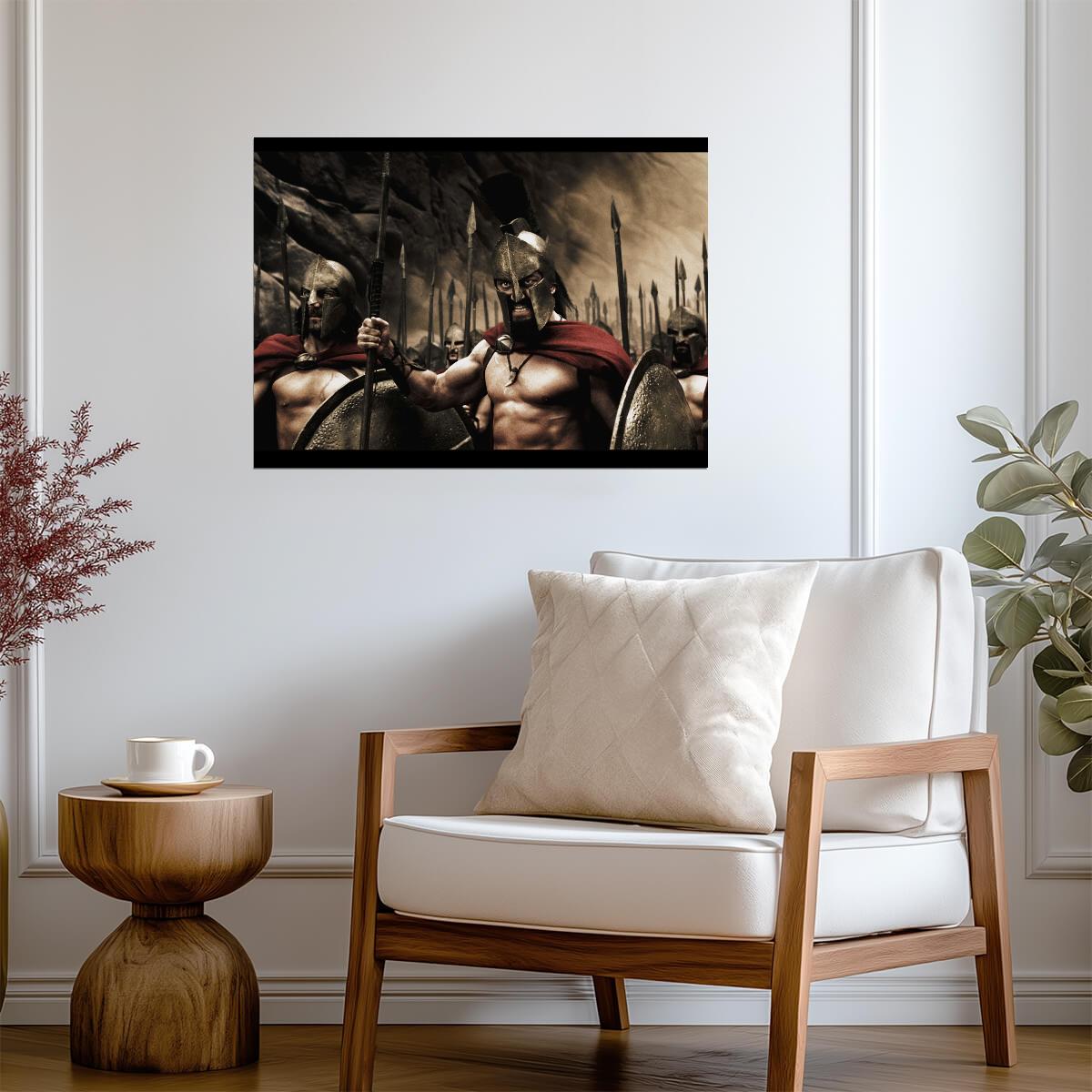 300 Leonidas Battle Cry Poster | Gerard Butler Movie Print - Movies & TV Poster