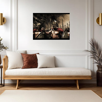300 Leonidas Battle Cry Poster | Gerard Butler Movie Print - Movies & TV Poster