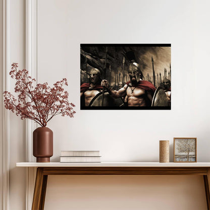 300 Leonidas Battle Cry Poster | Gerard Butler Movie Print - Movies & TV Poster