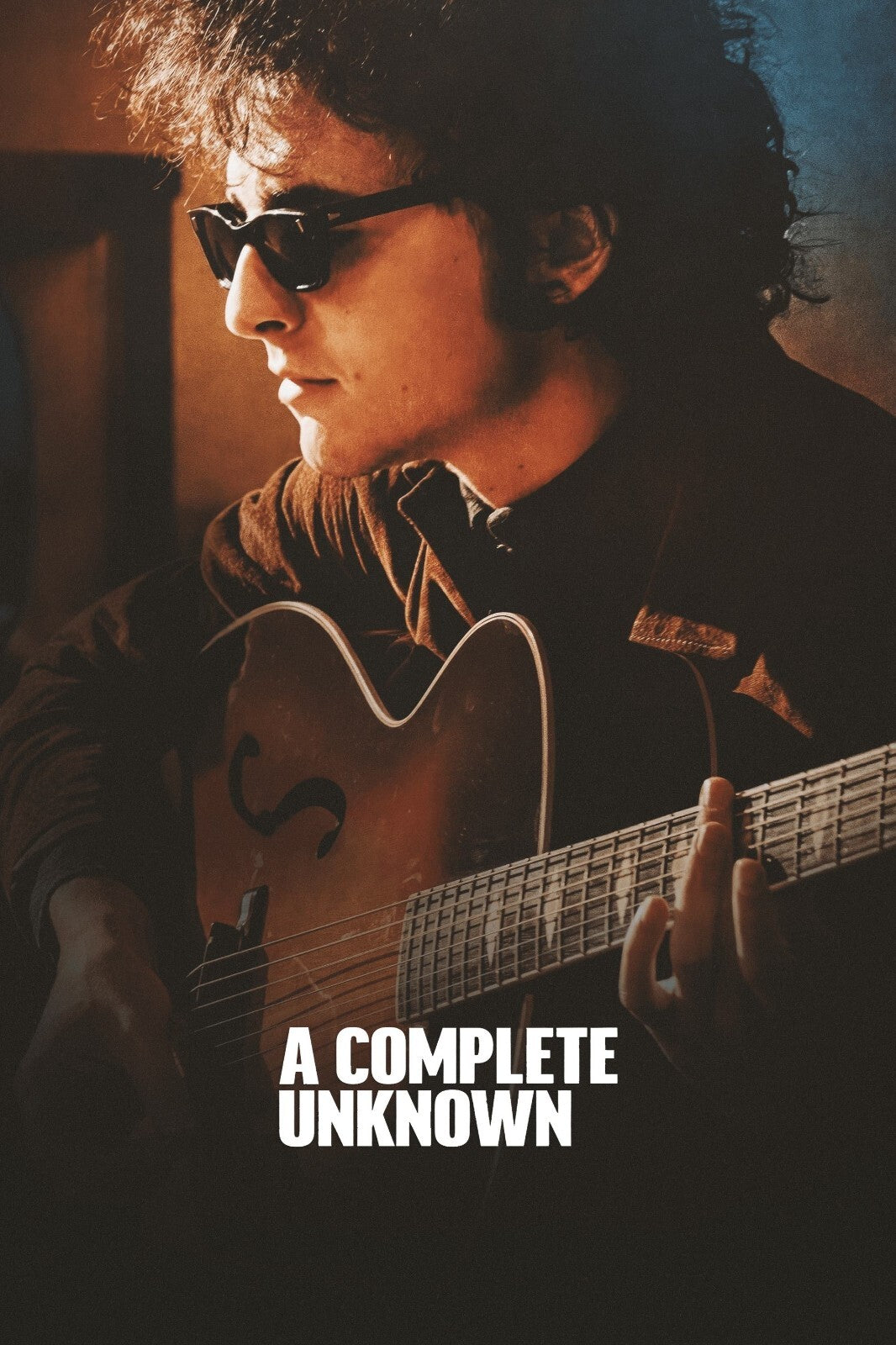 A Complete Unknown Bob Dylan Poster | Timothee Chalamet with Guitar - Movies & TV Poster