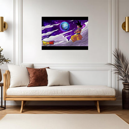 Dragon Ball Daima Poster | Goku Above Earth - Anime Poster