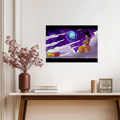 Dragon Ball Daima Poster | Goku Above Earth - Anime Poster