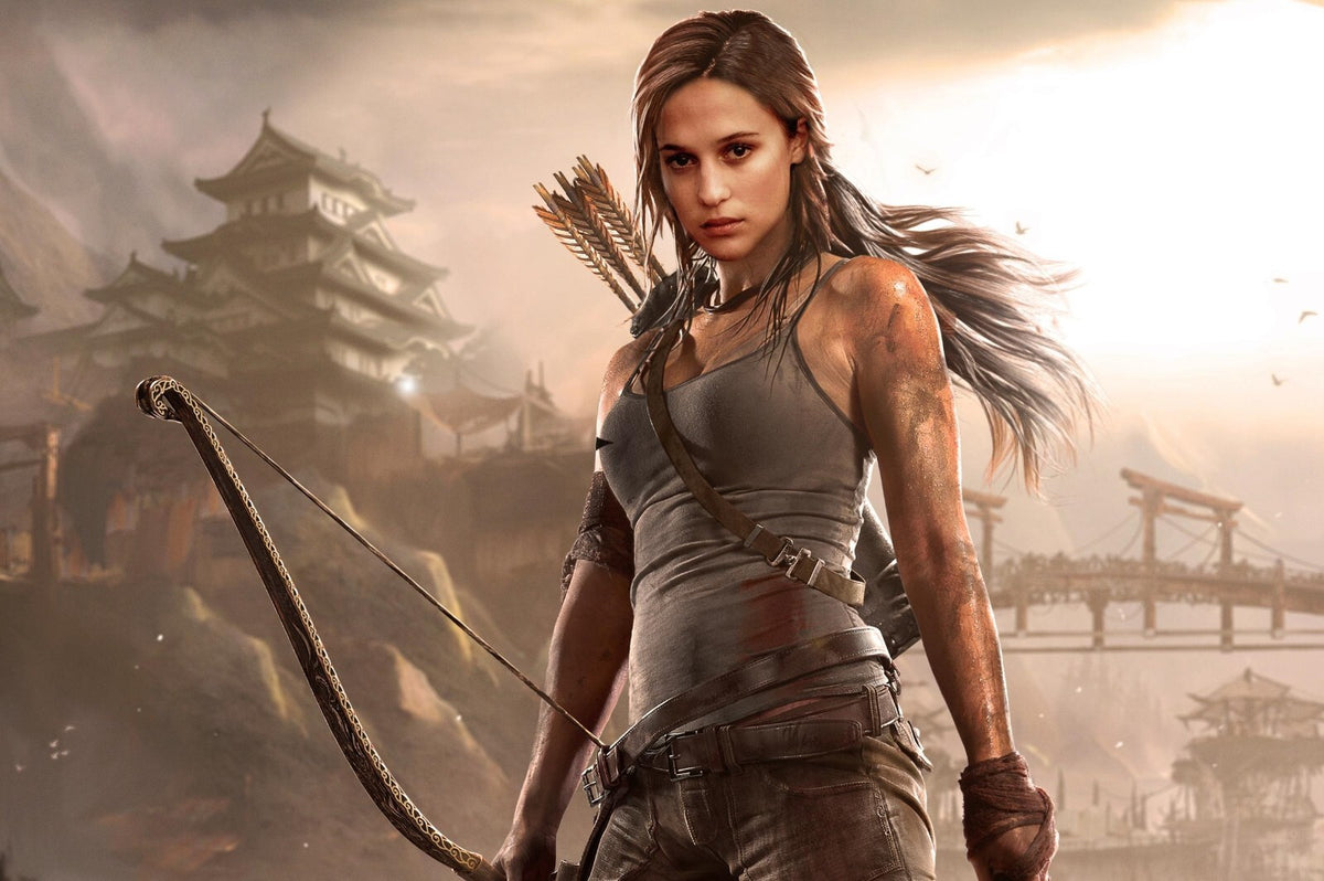 Tomb Raider Poster | Lara Croft with a Bow on Shipwreck Beach - Video Games Poster