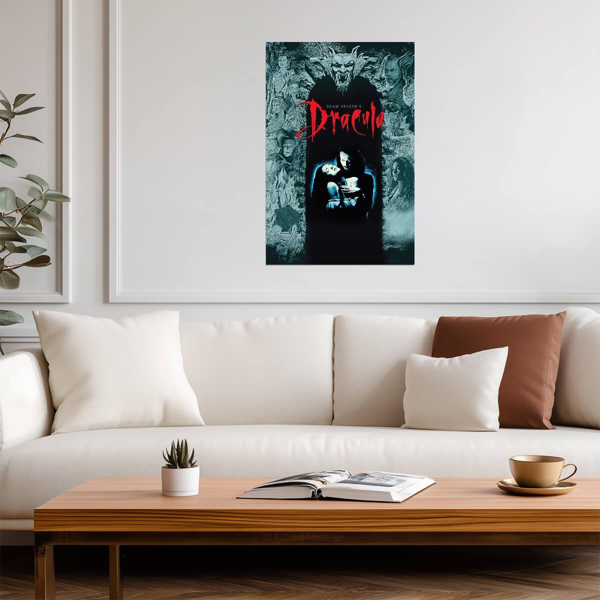 Bram Stoker's Dracula 1992 Movie Poster | Lovers Beneath a Gargoyle - Movies & TV Poster