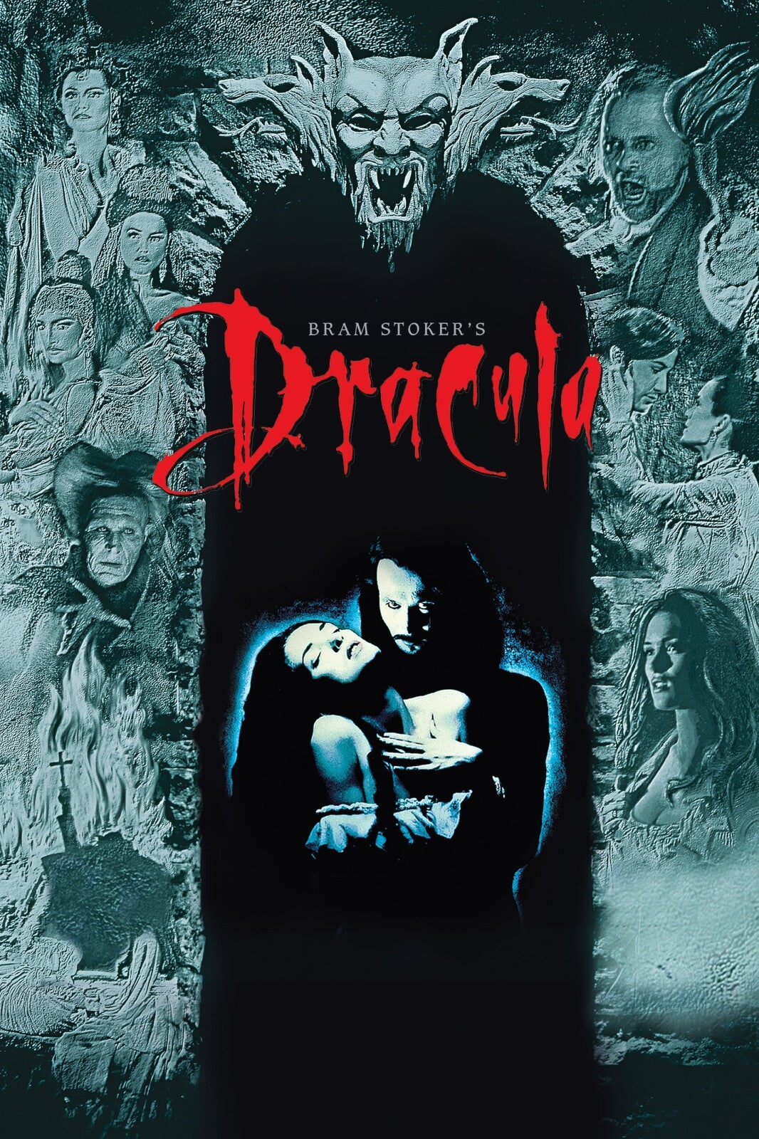 Bram Stoker's Dracula 1992 Movie Poster | Lovers Beneath a Gargoyle - Movies & TV Poster