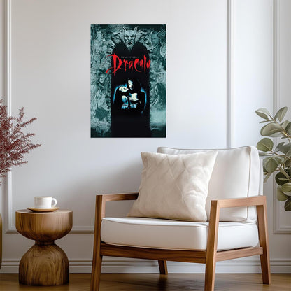 Bram Stoker's Dracula 1992 Movie Poster | Lovers Beneath a Gargoyle - Movies & TV Poster