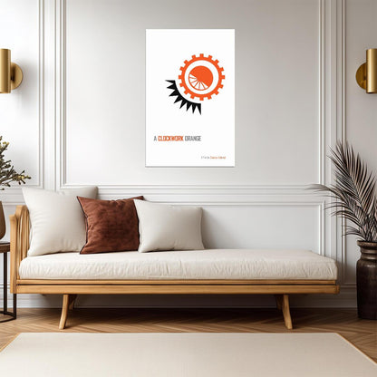 A Clockwork Orange Poster | Orange Cog Eye Minimalist Print - Movies & TV Poster