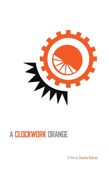 A Clockwork Orange Poster | Orange Cog Eye Minimalist Print - Movies & TV Poster