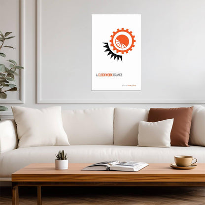 A Clockwork Orange Poster | Orange Cog Eye Minimalist Print - Movies & TV Poster