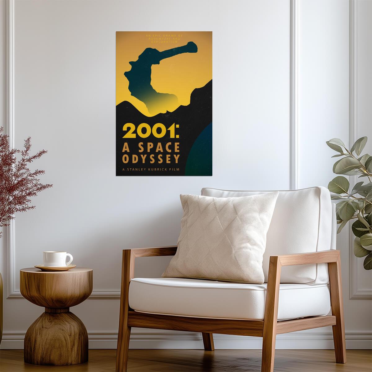 2001: A Space Odyssey Dawn of Man Poster | Ape Silhouette Print - Movies & TV Poster