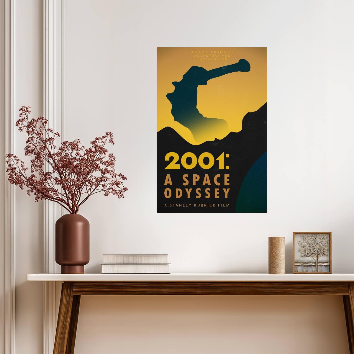 2001: A Space Odyssey Dawn of Man Poster | Ape Silhouette Print - Movies & TV Poster
