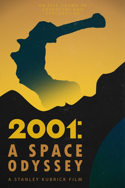 2001: A Space Odyssey Dawn of Man Poster | Ape Silhouette Print - Movies & TV Poster