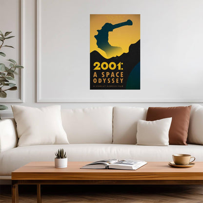 2001: A Space Odyssey Dawn of Man Poster | Ape Silhouette Print - Movies & TV Poster