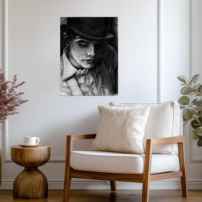 A Clockwork Orange Poster | Alex DeLarge Portrait | Black and White Pencil Drawing - Movies & TV Poster