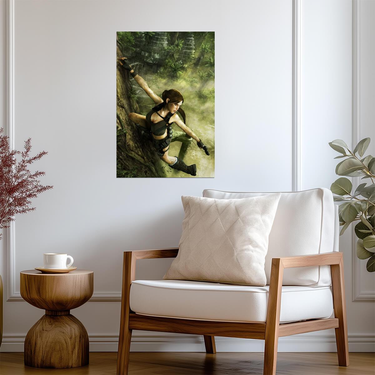 Tomb Raider Poster | Lara Croft with Dual Pistols in the Jungle - Video Games Poster