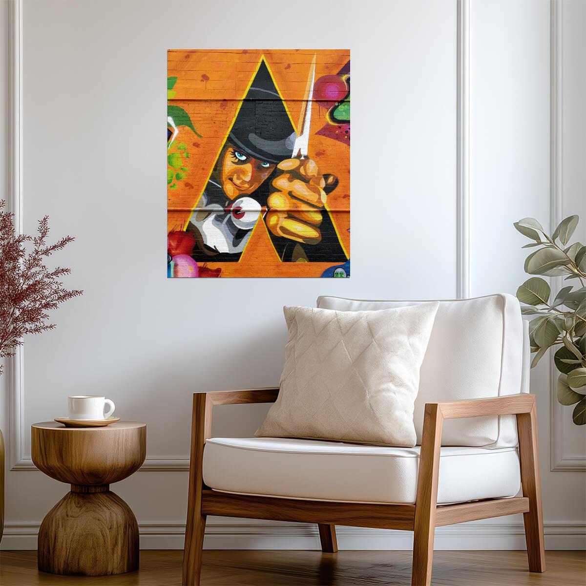 A Clockwork Orange Poster | Alex Graffiti on a Brick Wall - Movies & TV Poster