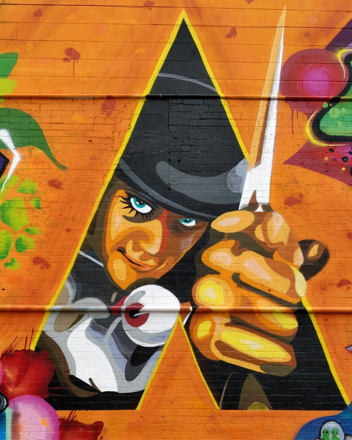 A Clockwork Orange Poster | Alex Graffiti on a Brick Wall - Movies & TV Poster