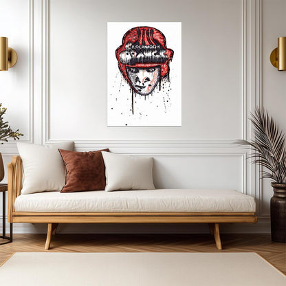A Clockwork Orange Poster | Alex Red and Black Dripping Portrait - Movies & TV Poster