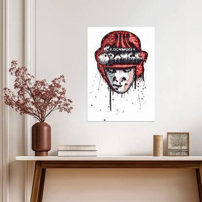 A Clockwork Orange Poster | Alex Red and Black Dripping Portrait - Movies & TV Poster