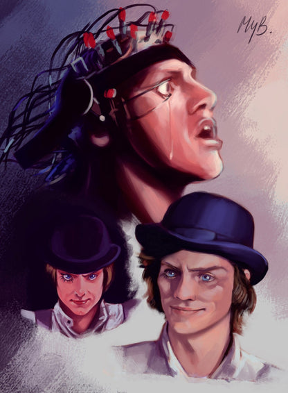 A Clockwork Orange Poster | Alex Portrait Collage Illustration - Movies & TV Poster