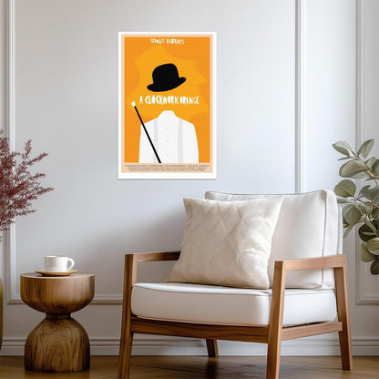 A Clockwork Orange Poster | Bowler Hat and Cane Graphic Print - Movies & TV Poster