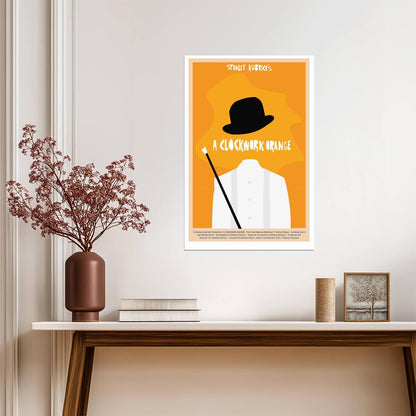 A Clockwork Orange Poster | Bowler Hat and Cane Graphic Print - Movies & TV Poster